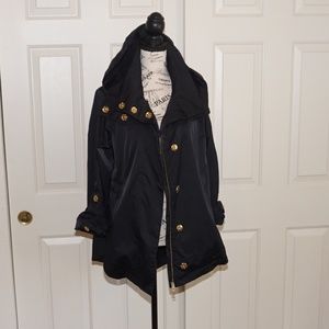 Black/Gold SAVINA RAIN JACKET BY CIAO MILANO